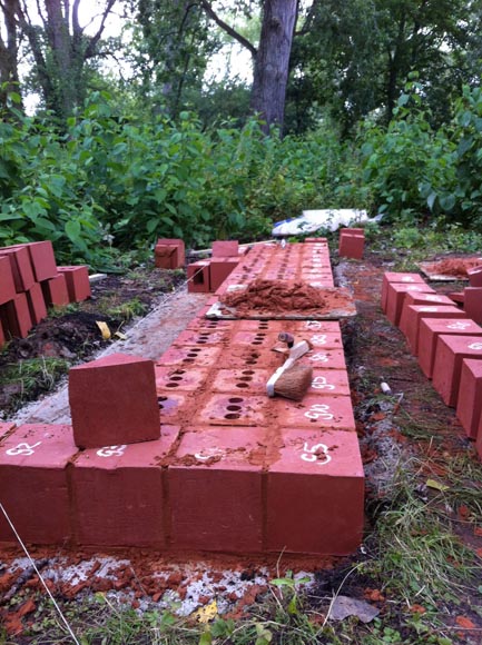 Laying the bricks