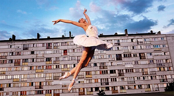 The promotional image for JR’s documentary Les Bosquet . Photo: courtesy JR.