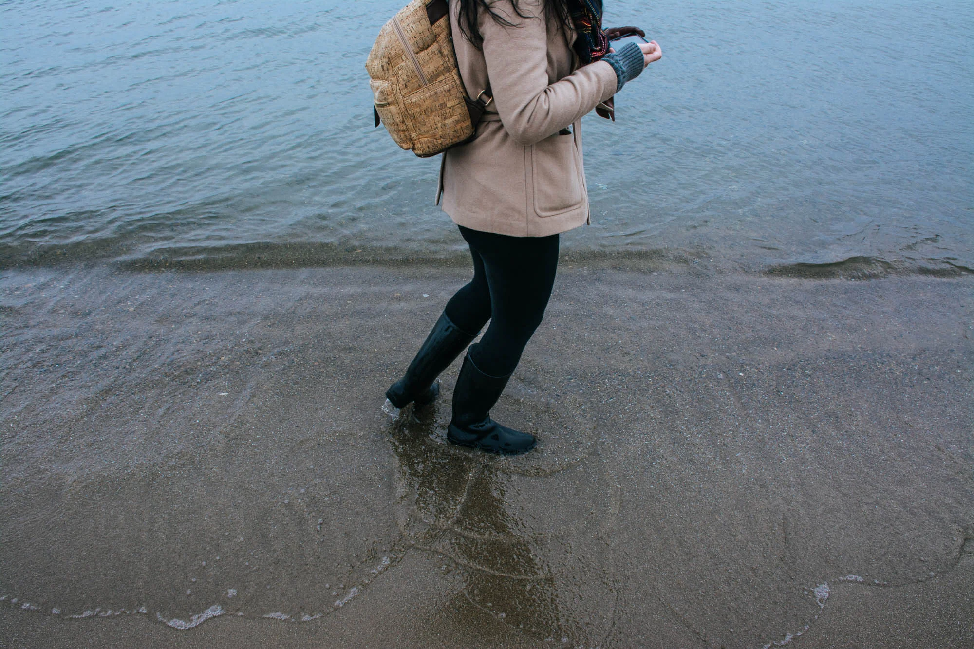 wading in