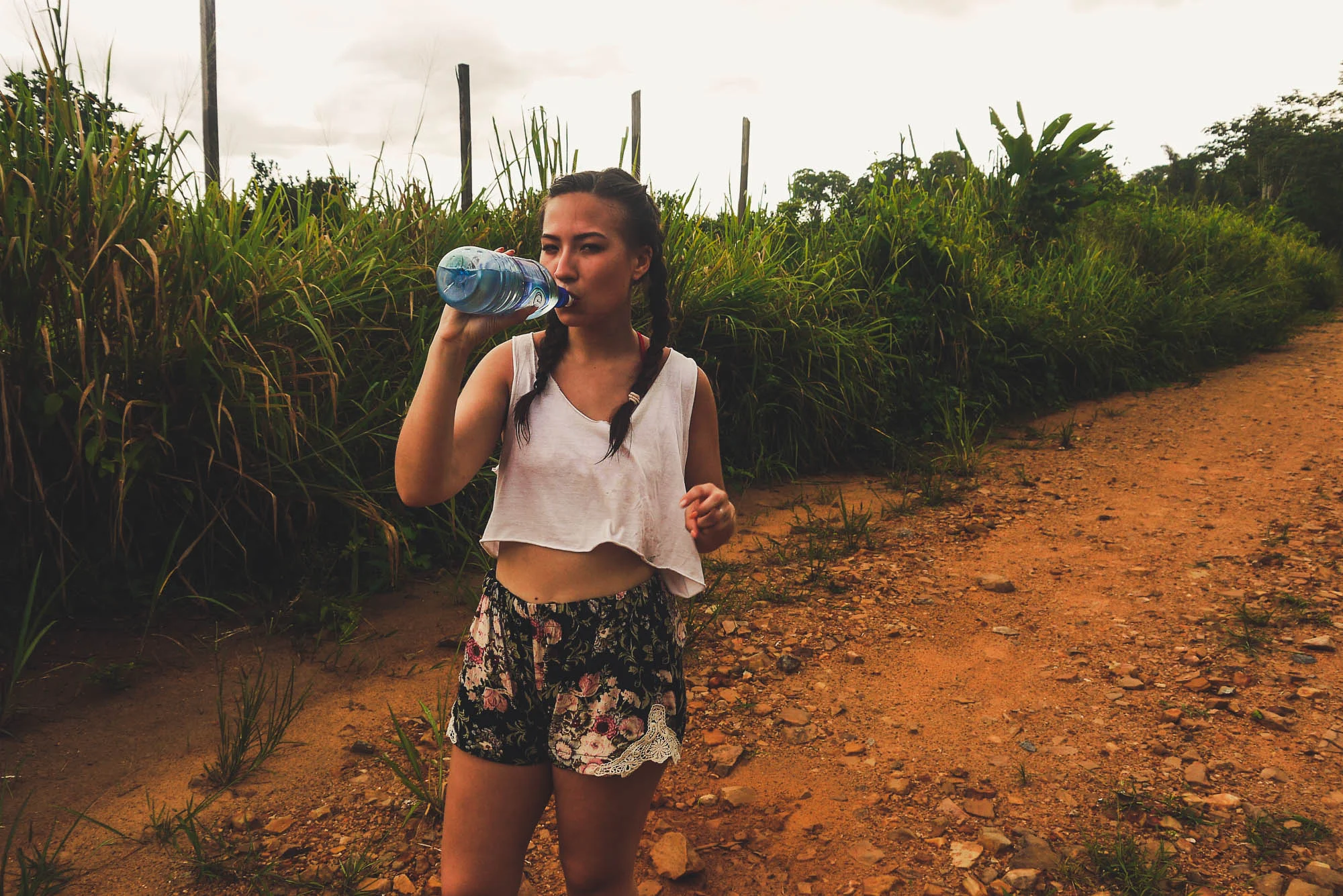 jungle trekking calls for tons of water