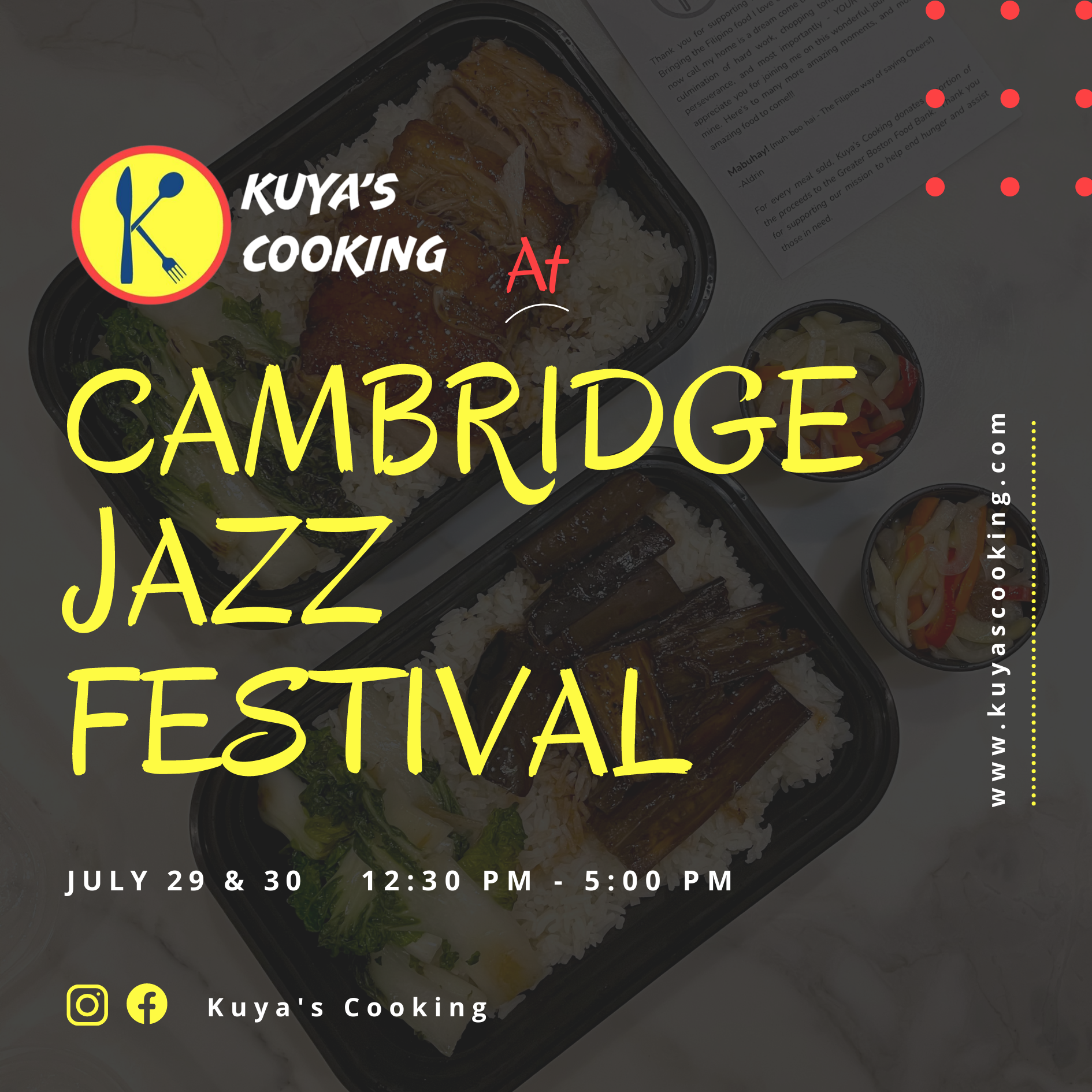Kuya's Cooking at Cambridge Jazz Festival