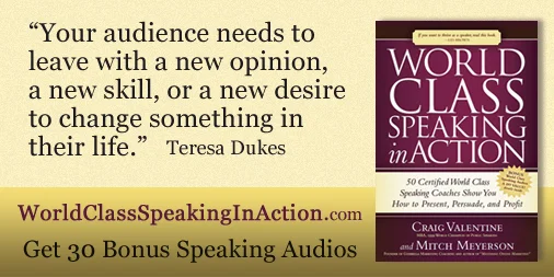 World Class Speaking in Action - #1 Best Seller on Amazon!