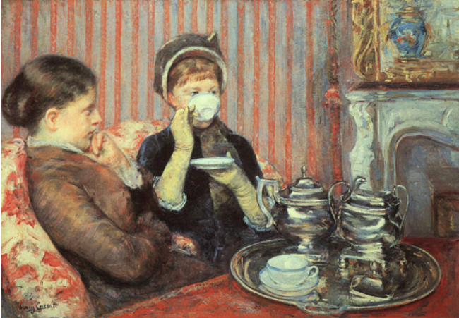 Mary Cassatt, “Five O’clock Tea” (1880)