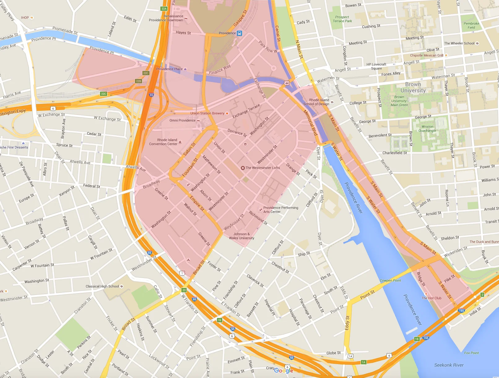 Map of DNA - District 1 (Highlighted in pink)