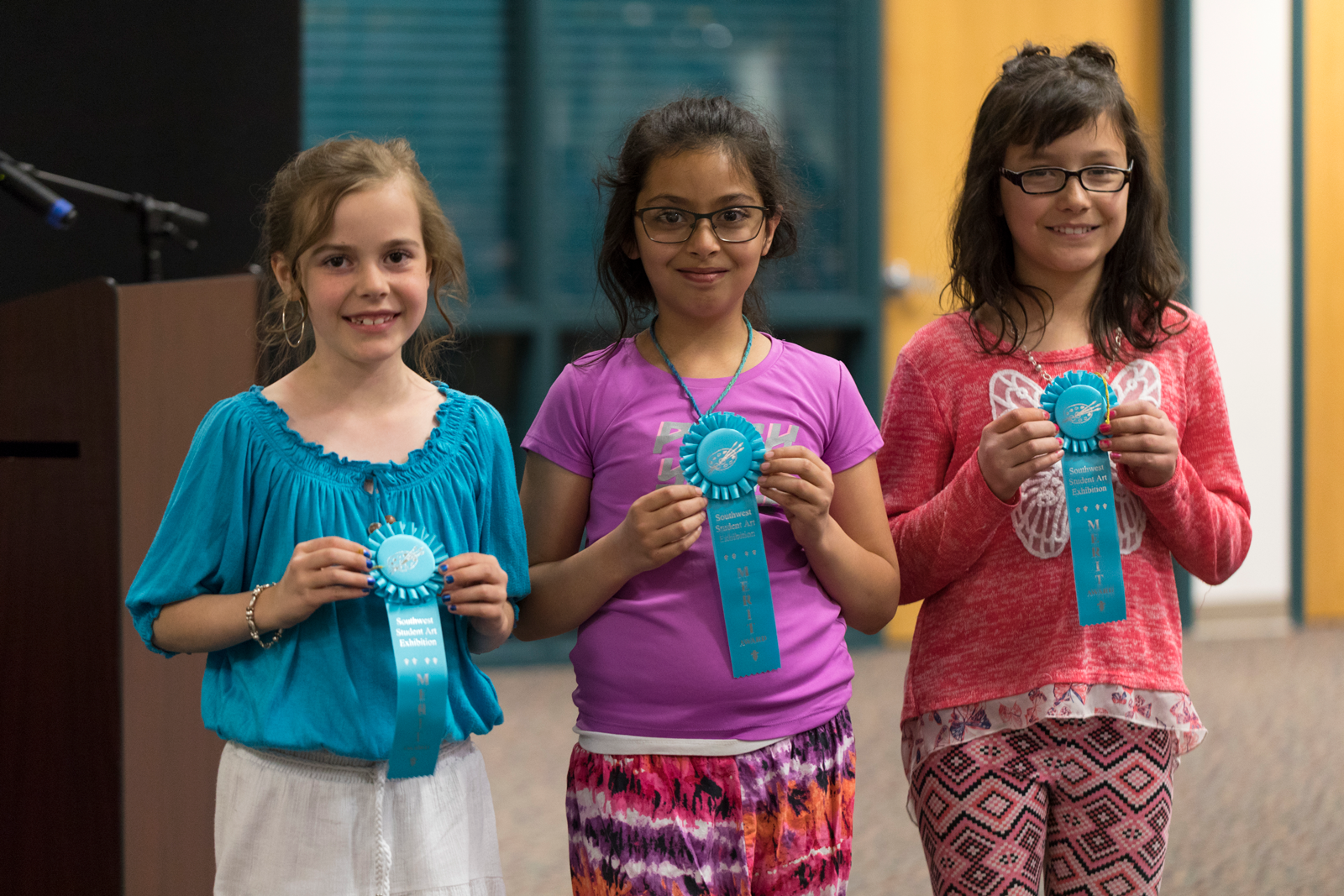 Award winners from the 2018 K-12 Southwest Student Art Exhibition.
