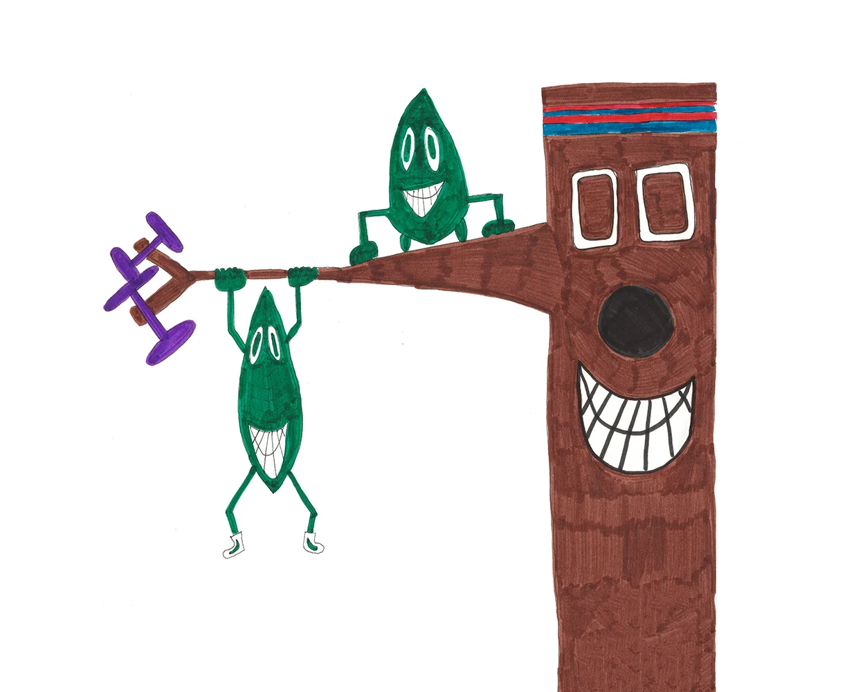 Happy Tree and Leaves
