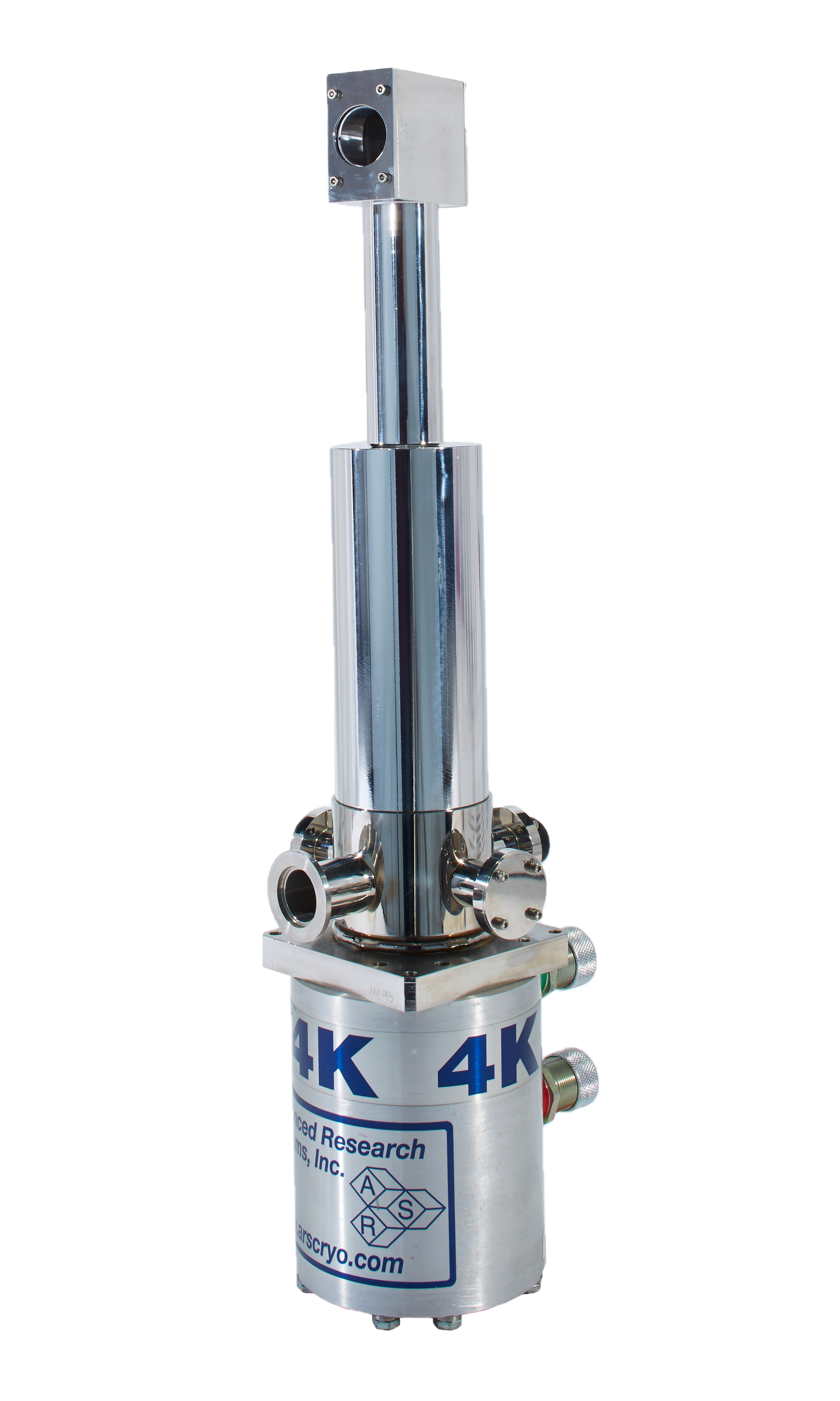 A narrow-tail closed cycle cryostat for placement into high magnetic fields