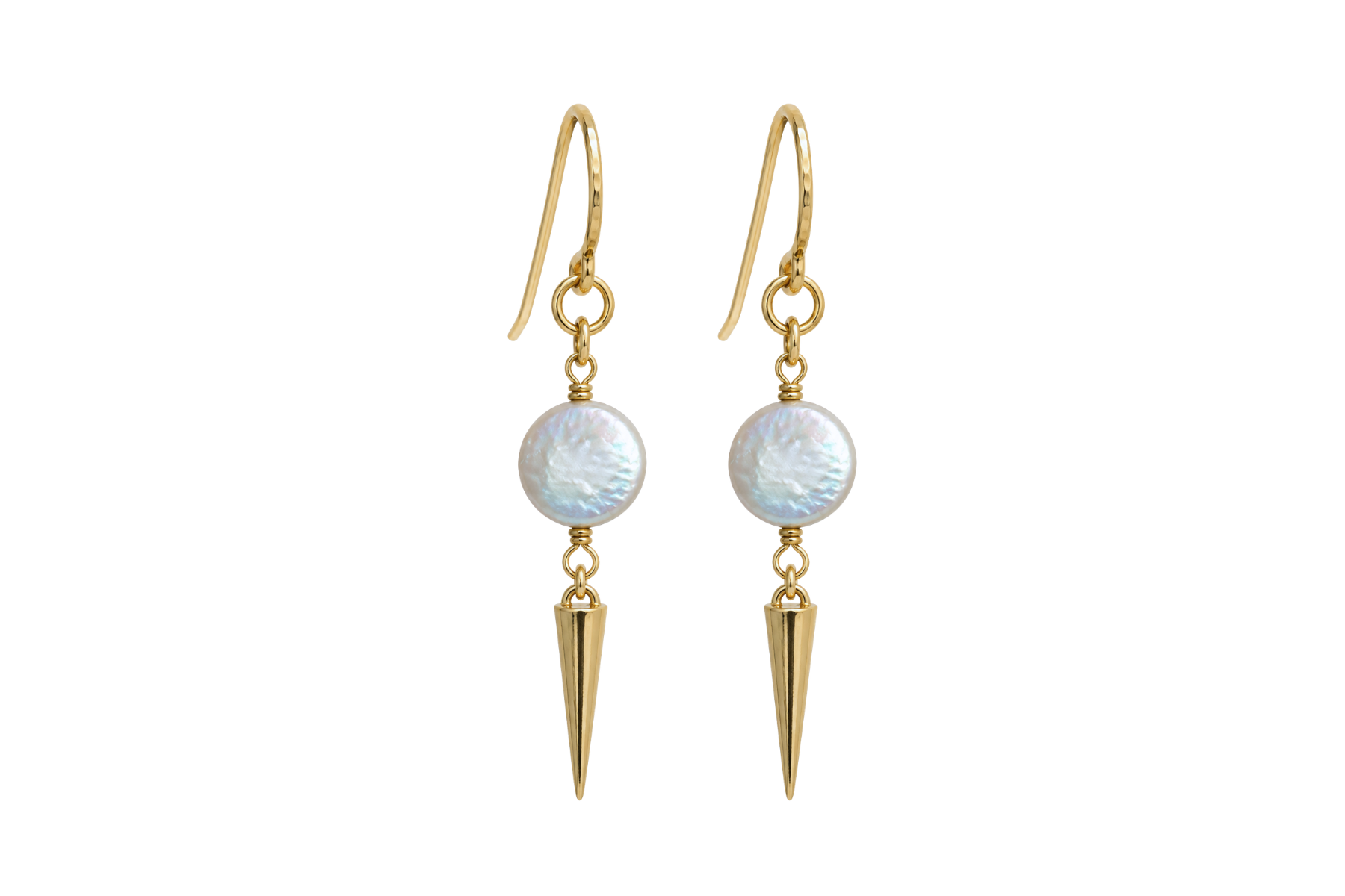 CLASSIC HOOK: PEARL COIN EARRINGS