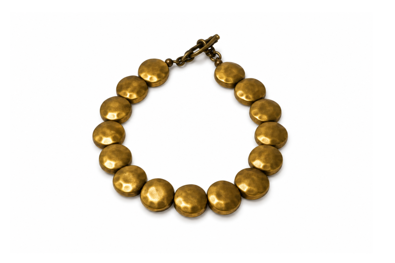 SPICE: BRASS SAND DOLLAR COIN BRACELET