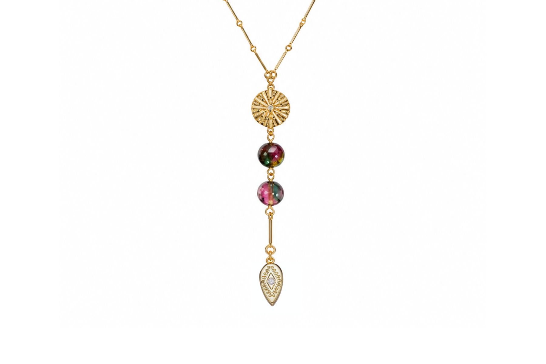 RAINBOW TIGER'S EYE Y NECKLACE
