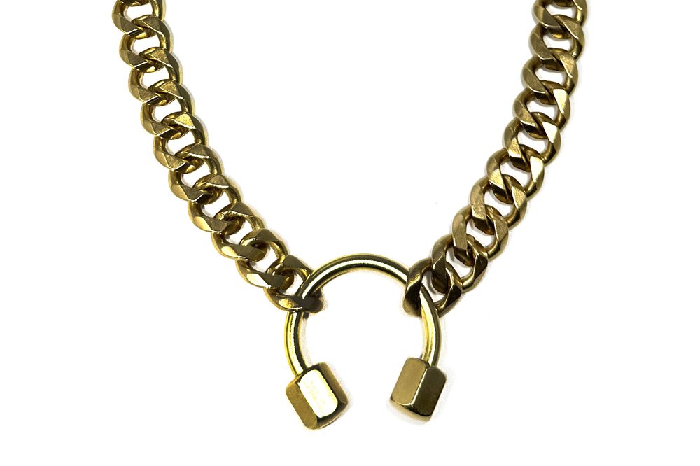 DOUBLE CHAIN OF PROTECTION & SHACKLE CLASP — Rachel Nathan Design