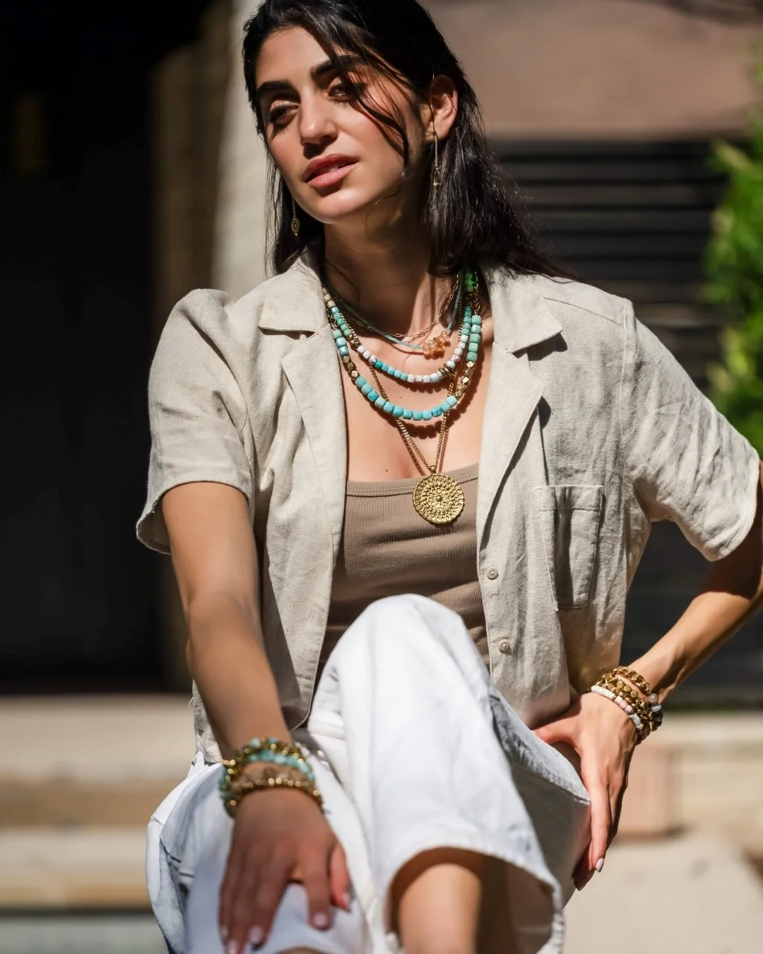Amazonite: The perfect sunny work or weekend fun at your fingertips. Our newest styles take you from day to night &amp; work to weekend. See why this is the stone everyone is loving right now- link in bio
#rachelnathanjewelry #amazonitejewelry