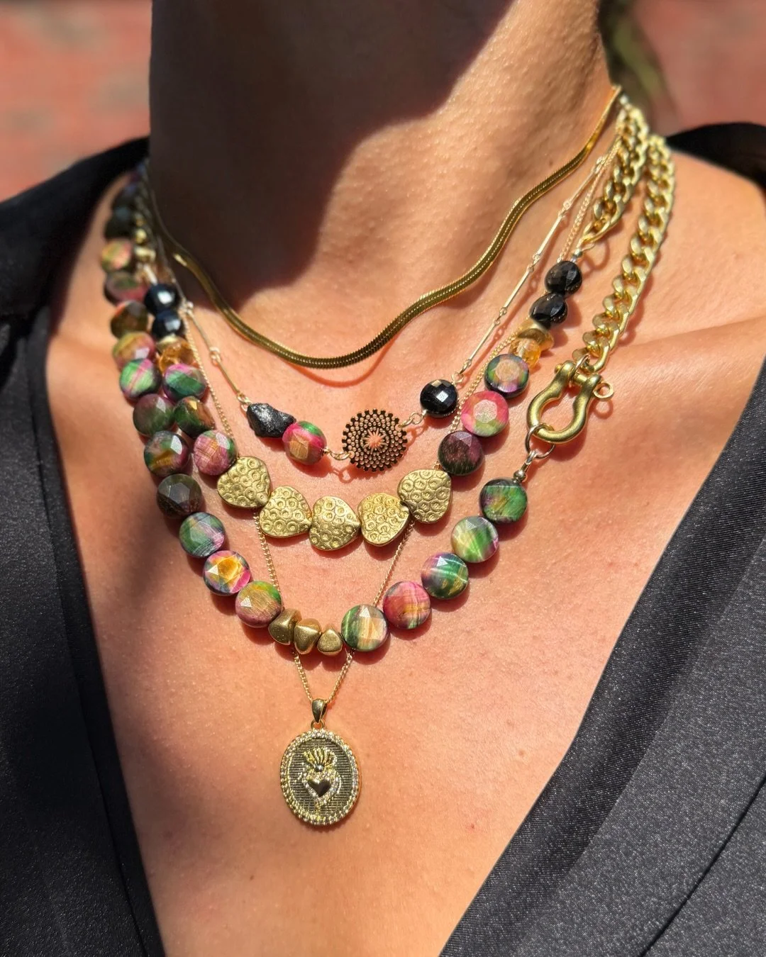 New stone alert!! Rainbow Tiger&rsquo;s Eye

These pieces come to life with the mesmerizing chatoyancy of faceted Rainbow Tiger&rsquo;s Eye, revealing flashes of rich green, gold, burgundy, and plum as it catches the light. Which style is your favori