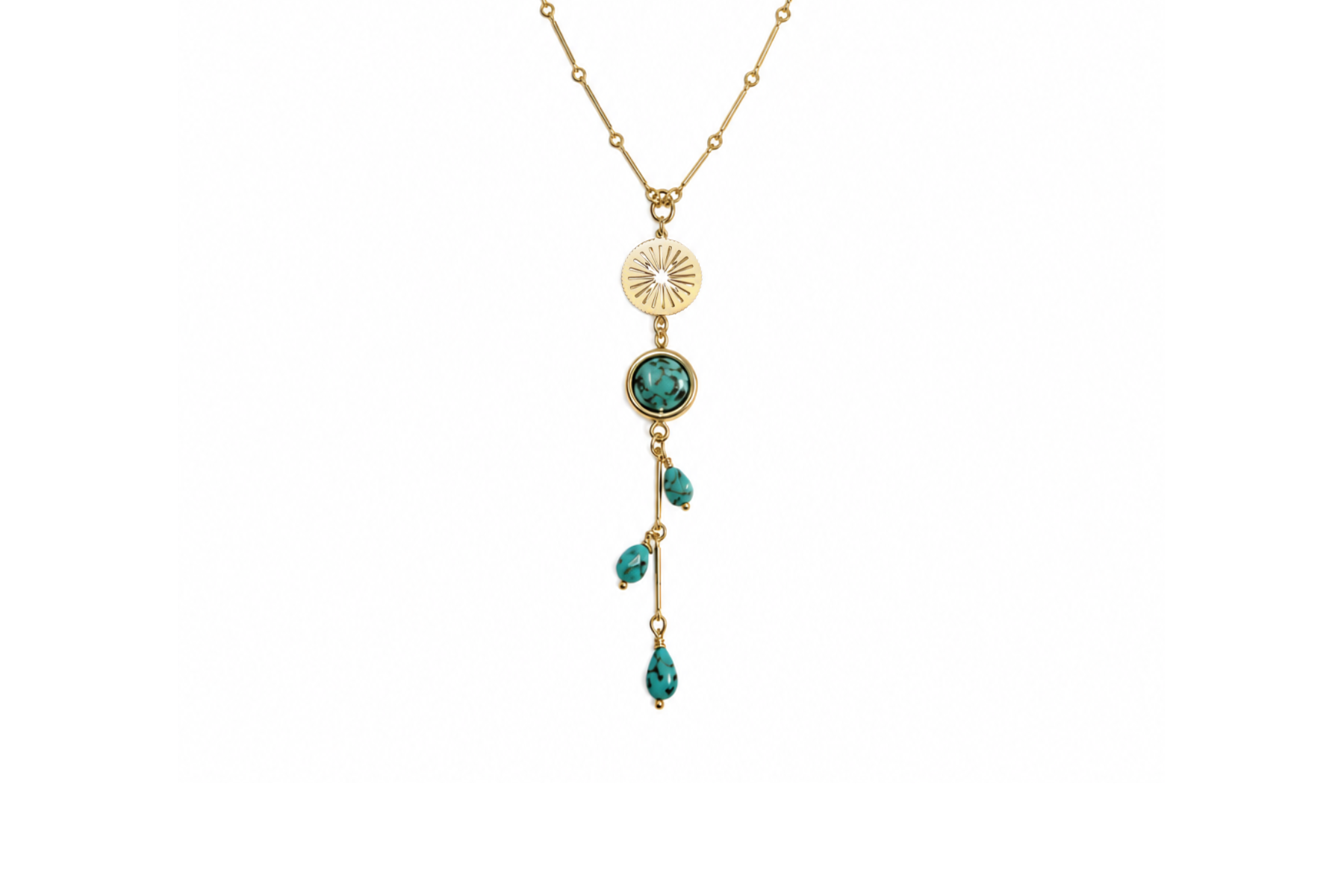 TURQUOISE SUNSET Y NECKLACE