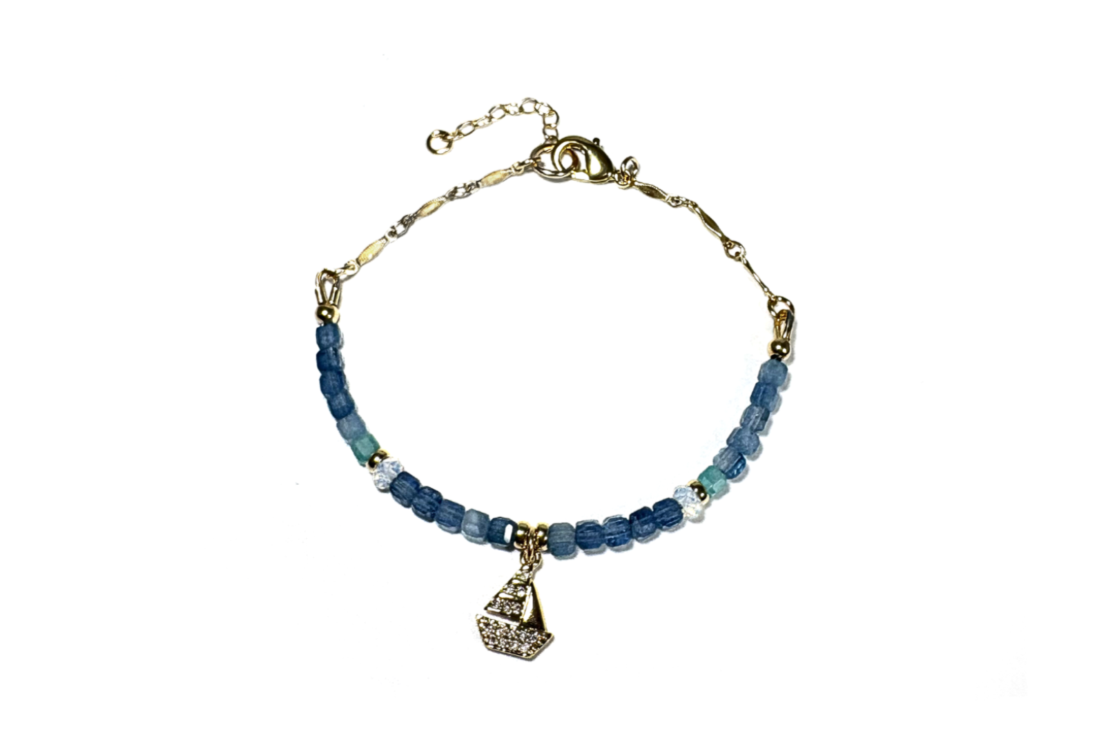 REMIX MINI: SANTA MARIA AQUAMARINE & SAIL BOAT BRACELET