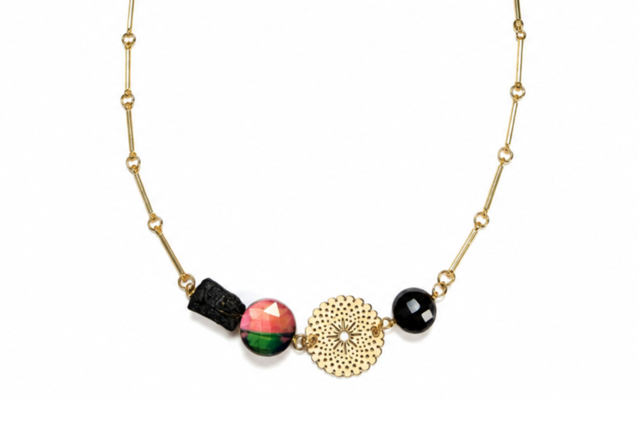 MERIDIAN LUXE: GARDEN NOIR NECKLACE