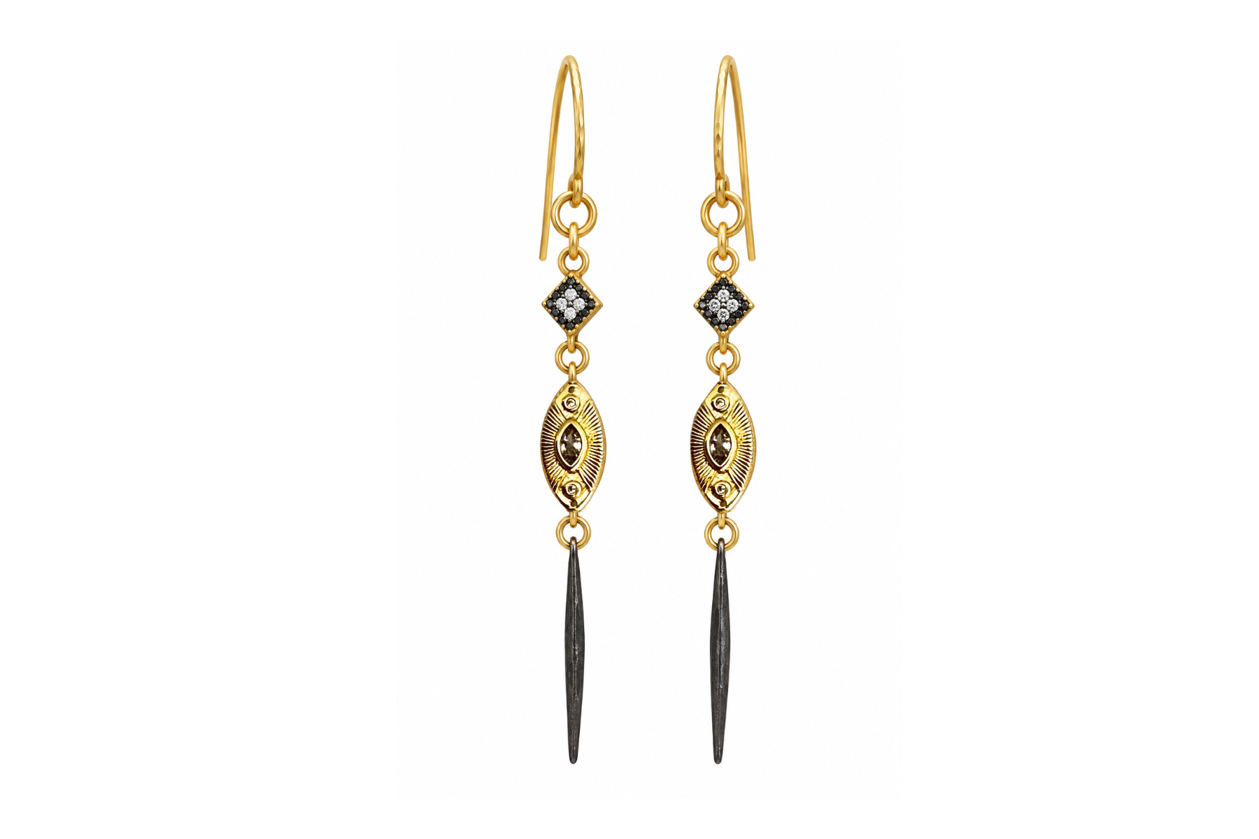 ANGLED HOOK: ART OF PLAY EARRINGS