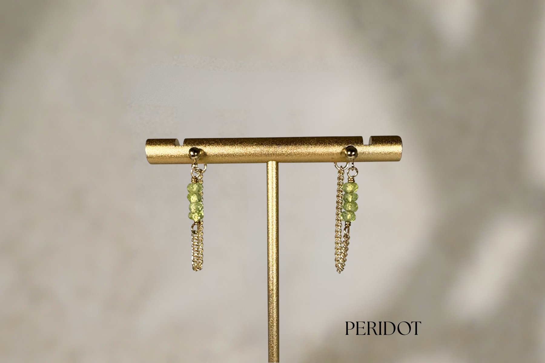 POST: BEADED CHAIN EARRINGS (MULTIPLE GEMSTONE OPTIONS)