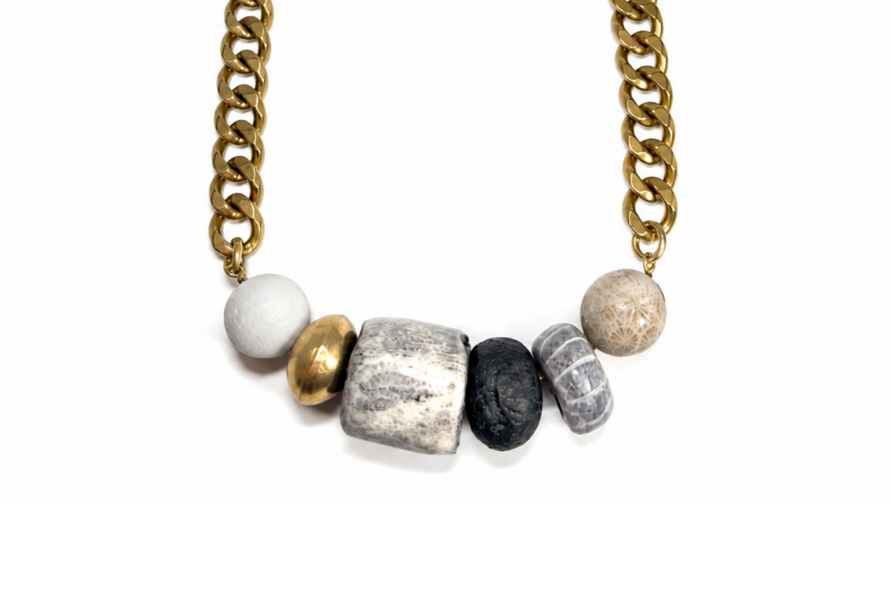 BONE & CORAL NECKLACE
