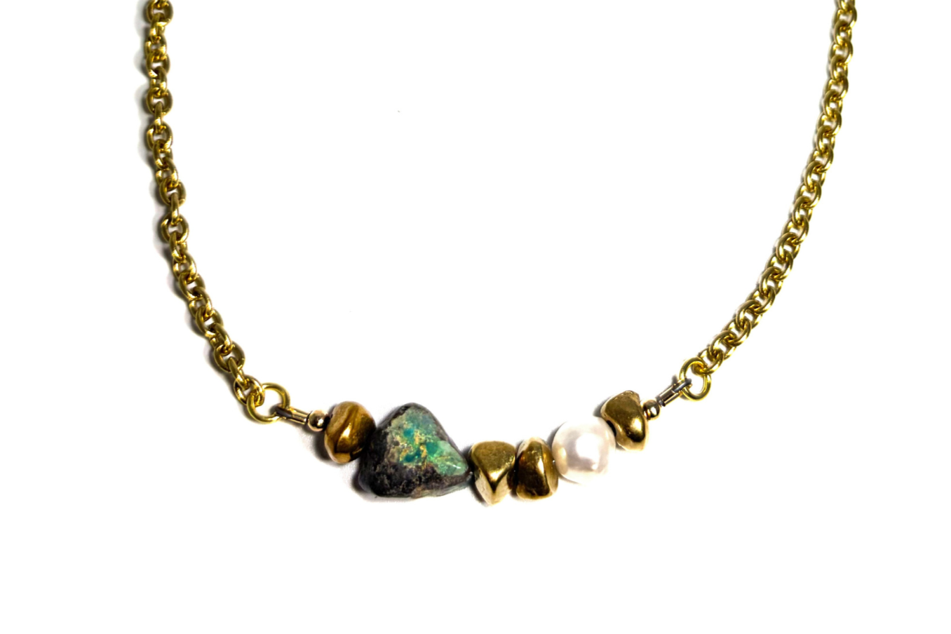 MERIDIAN: TURQUOISE & PEARL NECKLACE