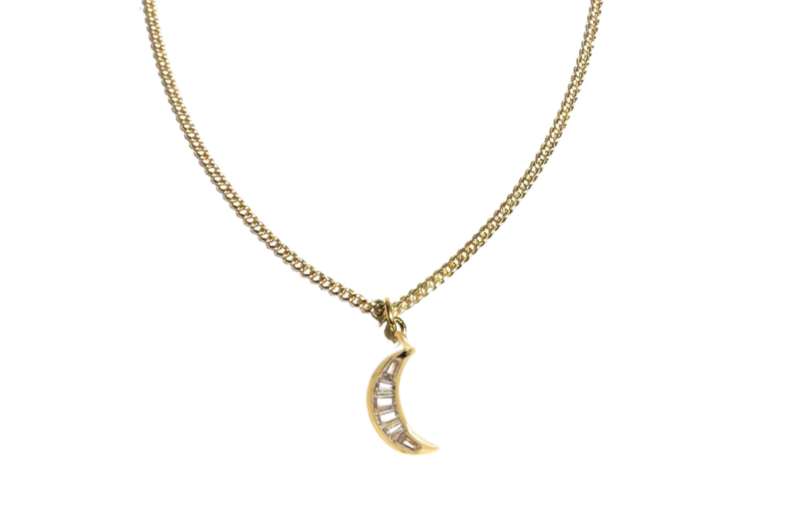 BAGUETTE MOON NECKLACE