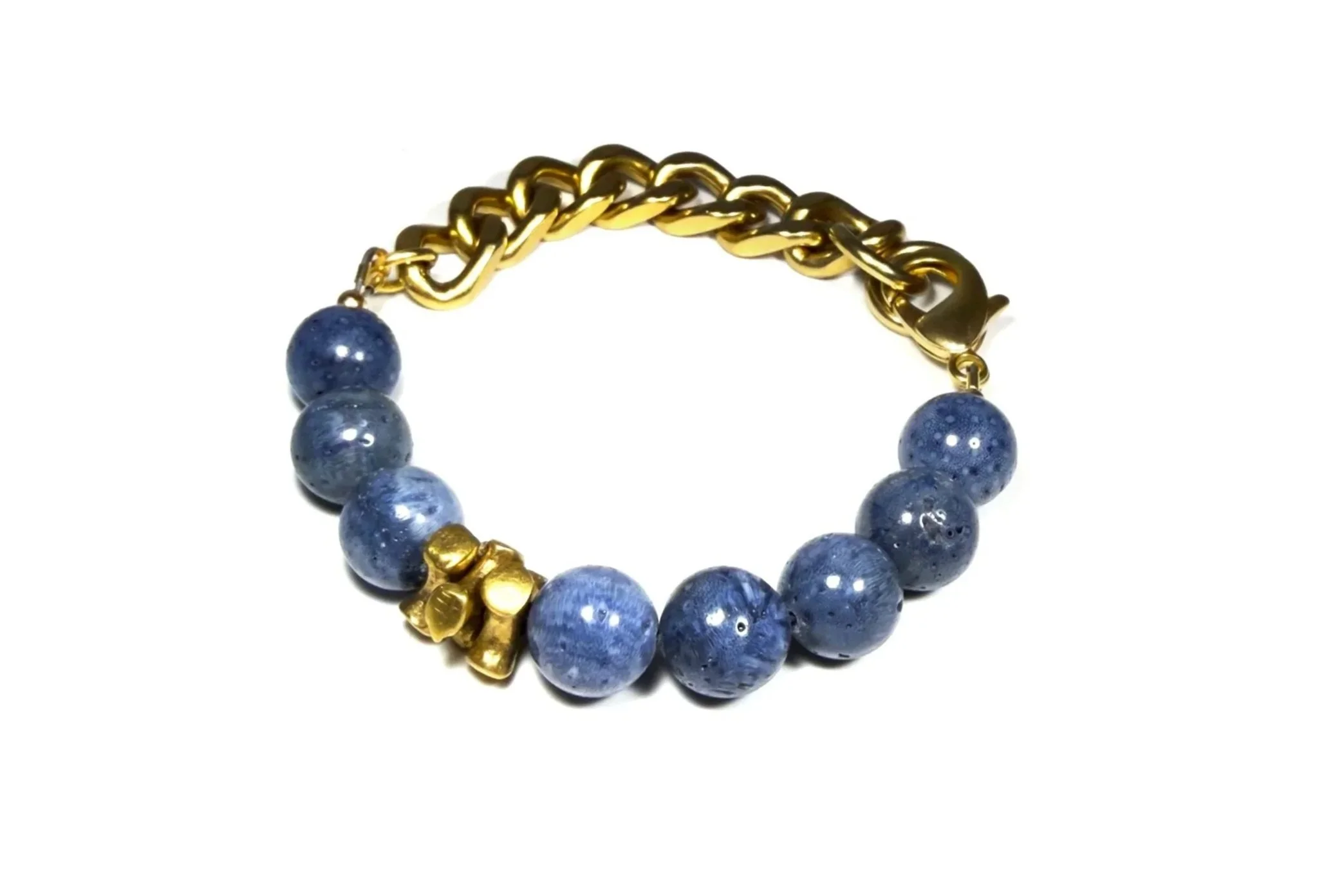 REMIX: BLUE SPONGE CORAL BRACELET