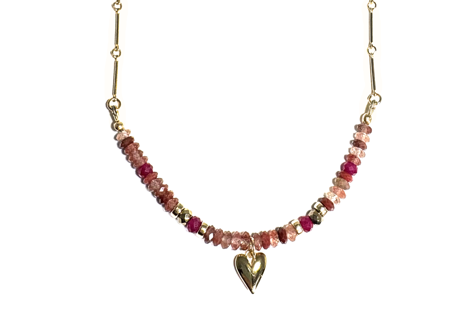 LAZASINE & PUFFY HEART | BAR CHAIN NECKLACE