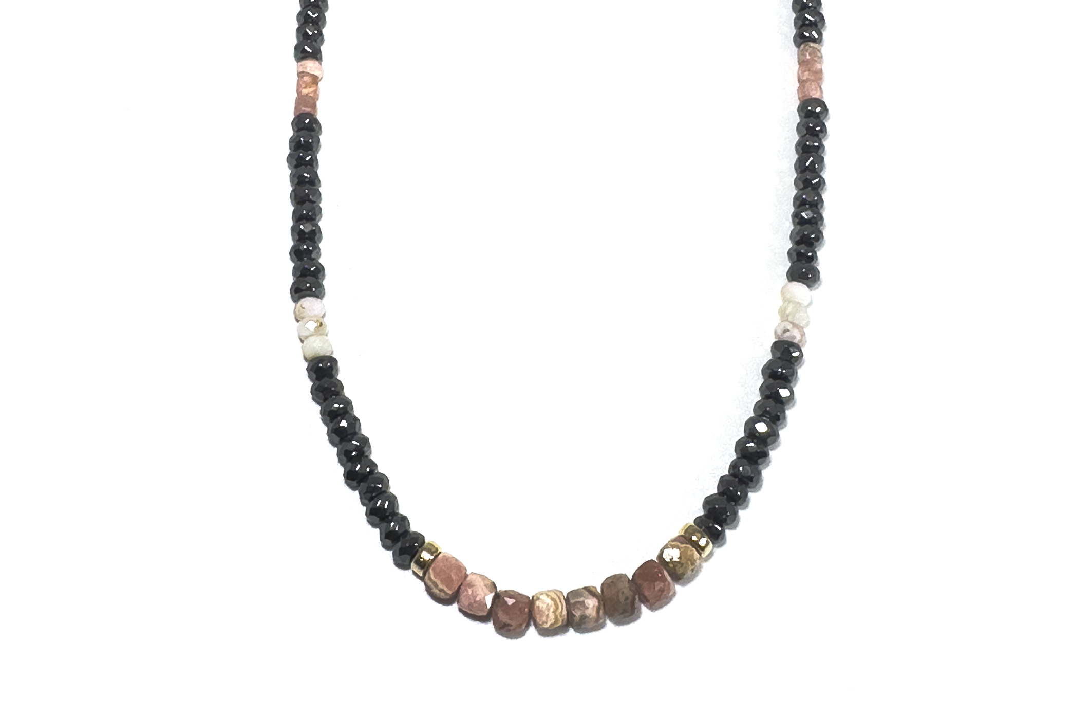 MINI BEADED HEMATITE & RHODOCHROSITE