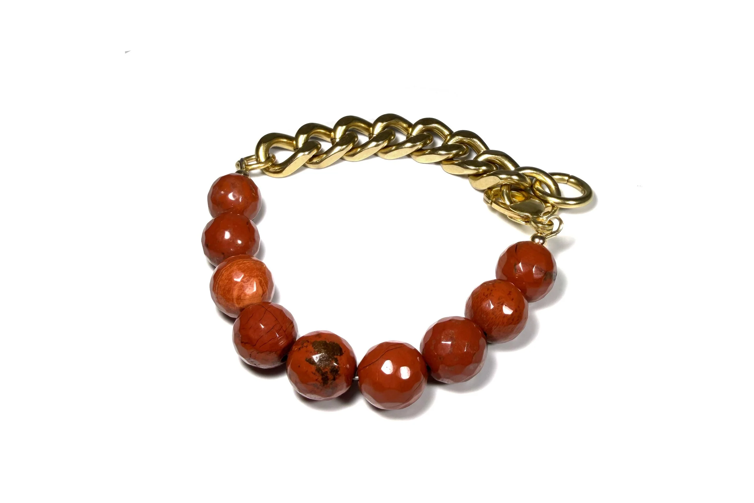 REMIX: FACETED RED JASPER BRACELET