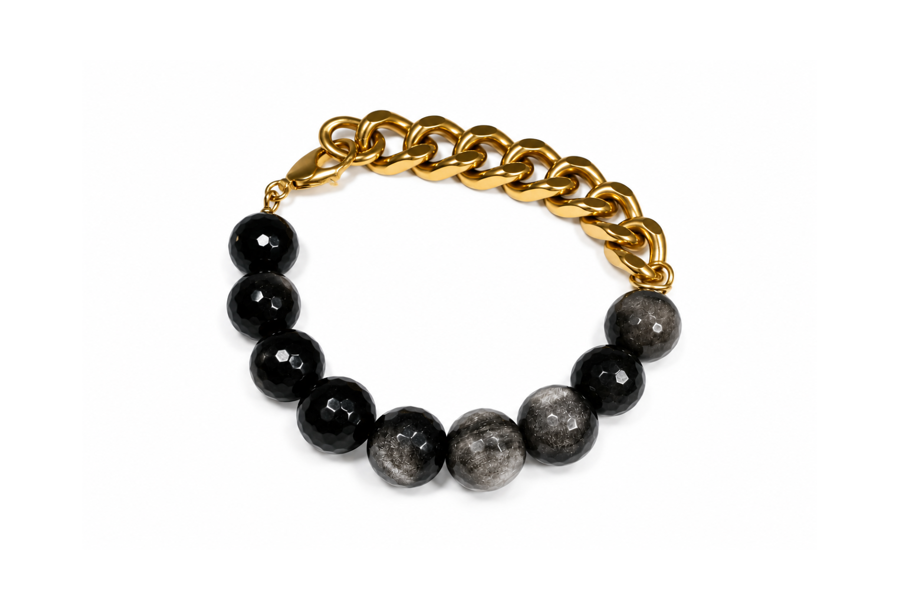 REMIX: SILVER OBSIDIAN BRACELET