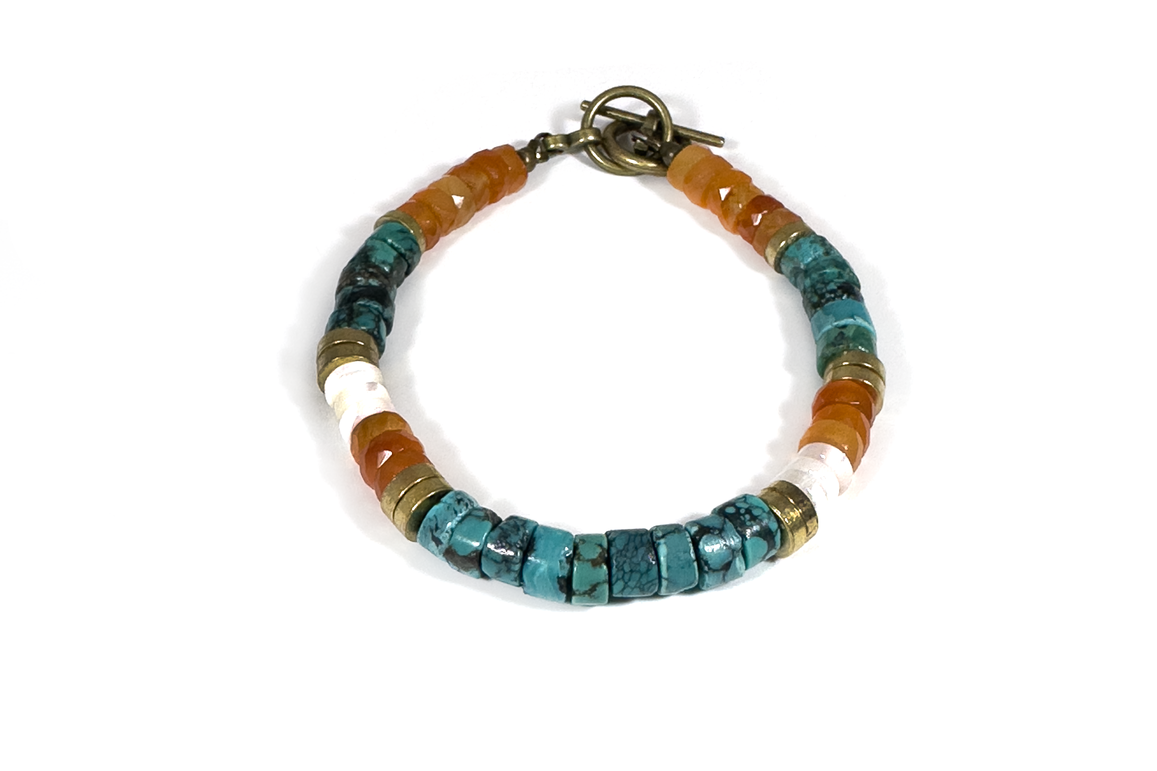 NARROW: TURQUOISE & CARNELIAN