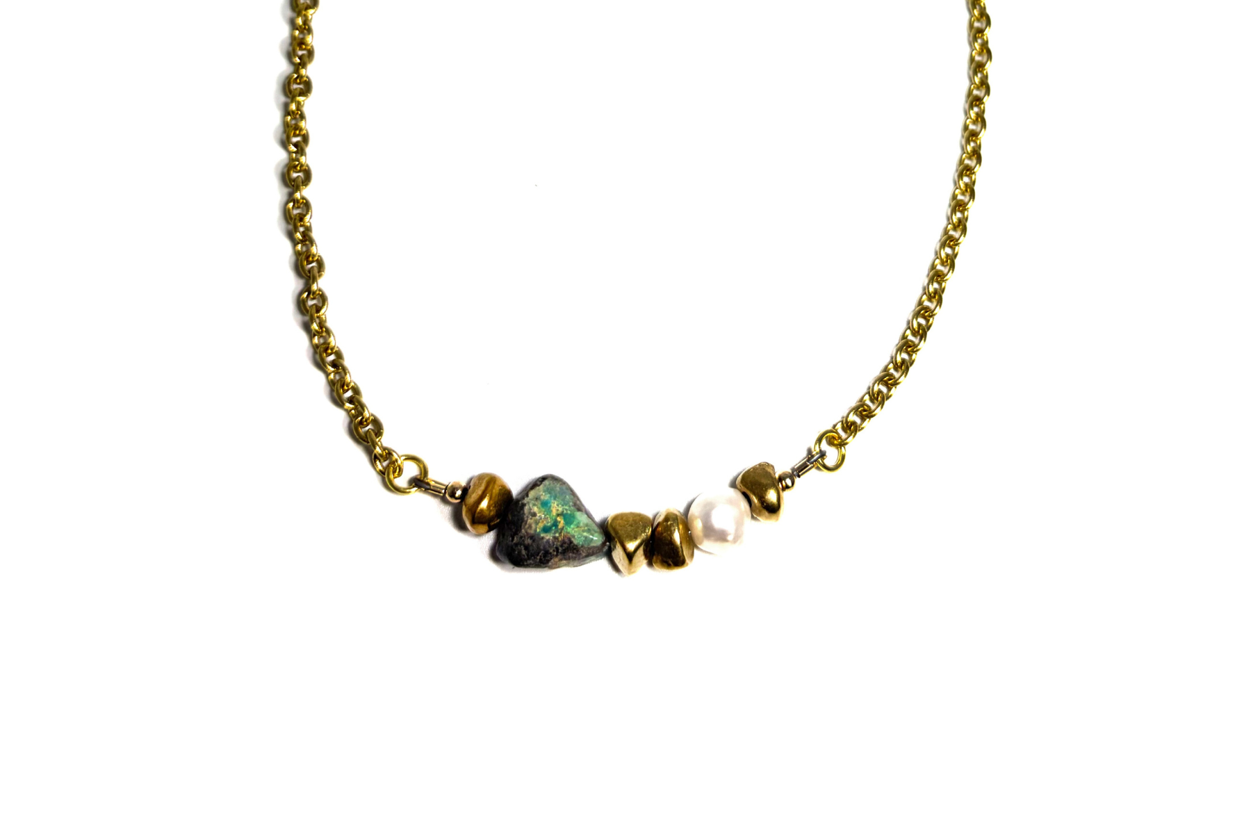 MERIDIAN: TURQUOISE & PEARL NECKLACE