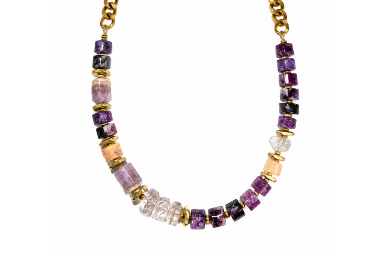 PURPLE MICA & BRAZILIAN AMETHYST NECKLACE