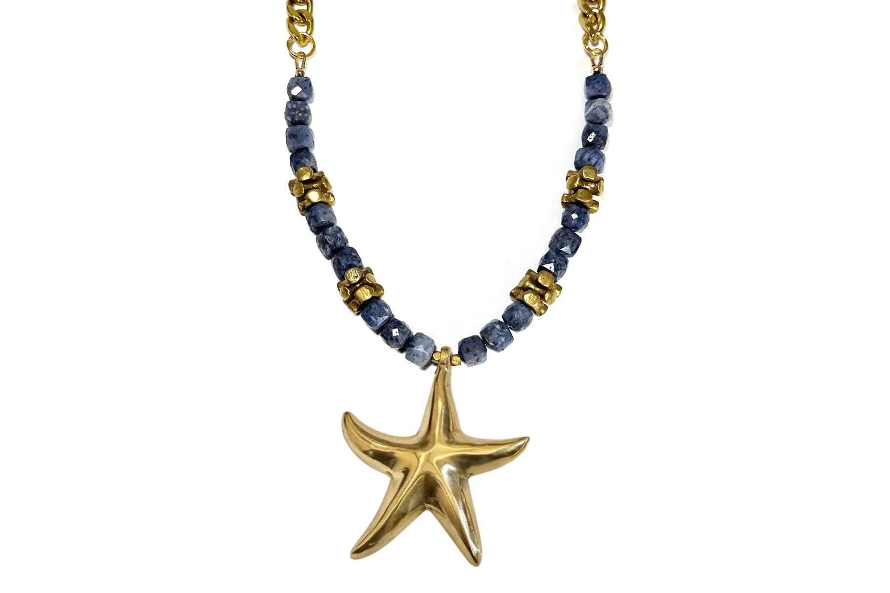 BLUE SPONGE CORAL & STARFISH NECKLACE (LIMITED EDITION)