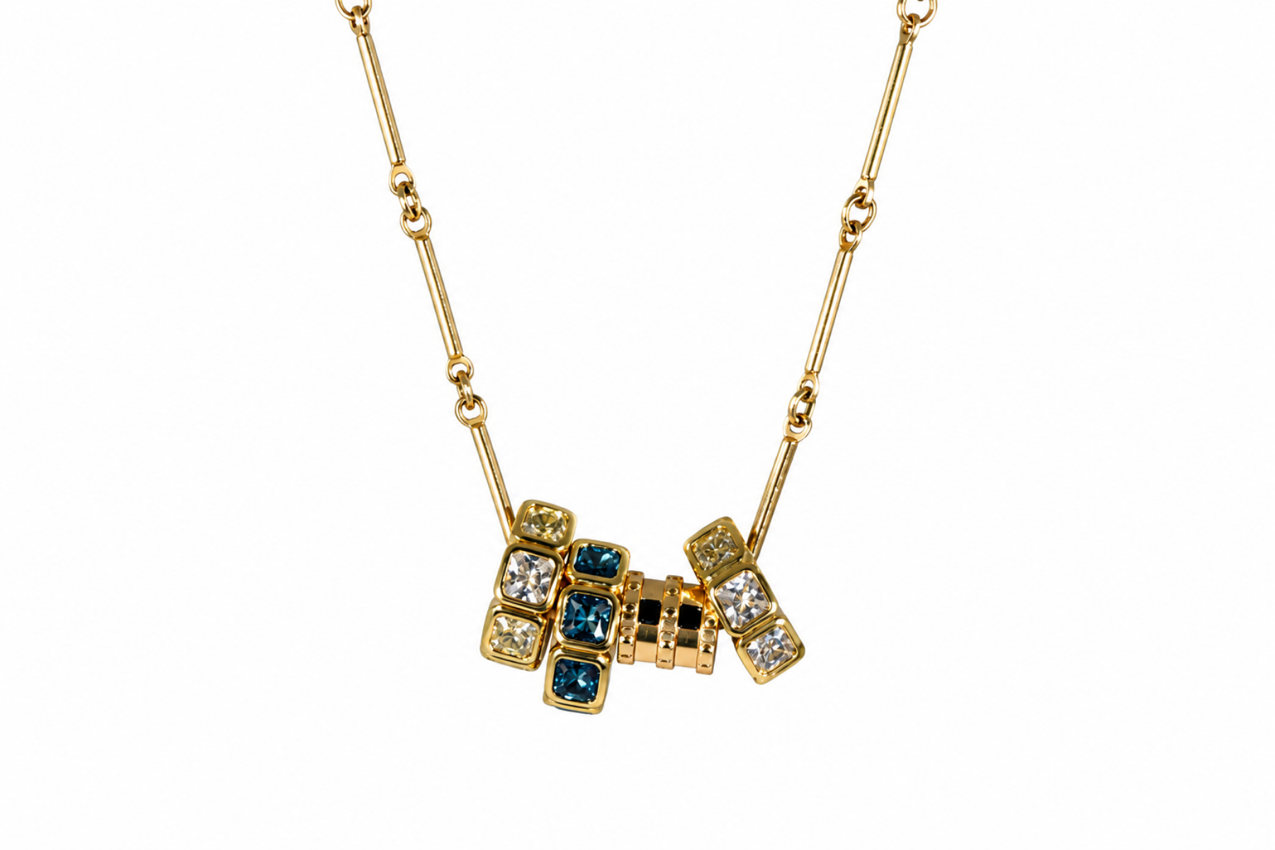 THE RONDELLES: BLUE REFLECTION NECKLACE