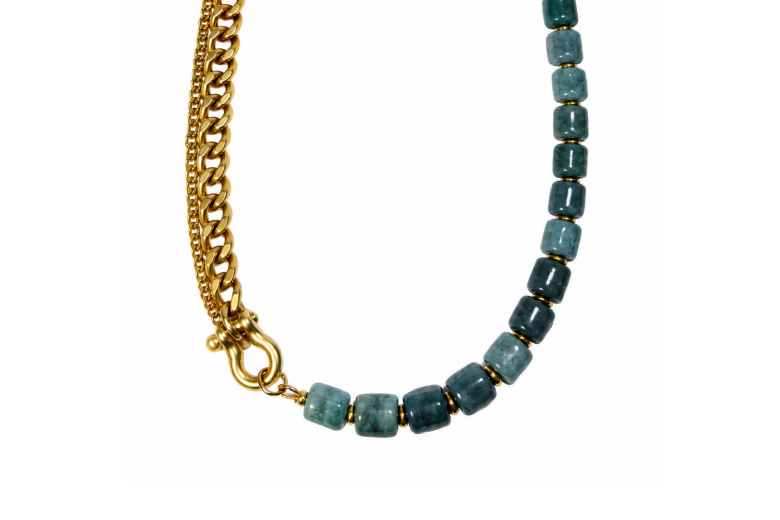 SHACKLE DUO: GUATEMALAN JADE NECKLACE