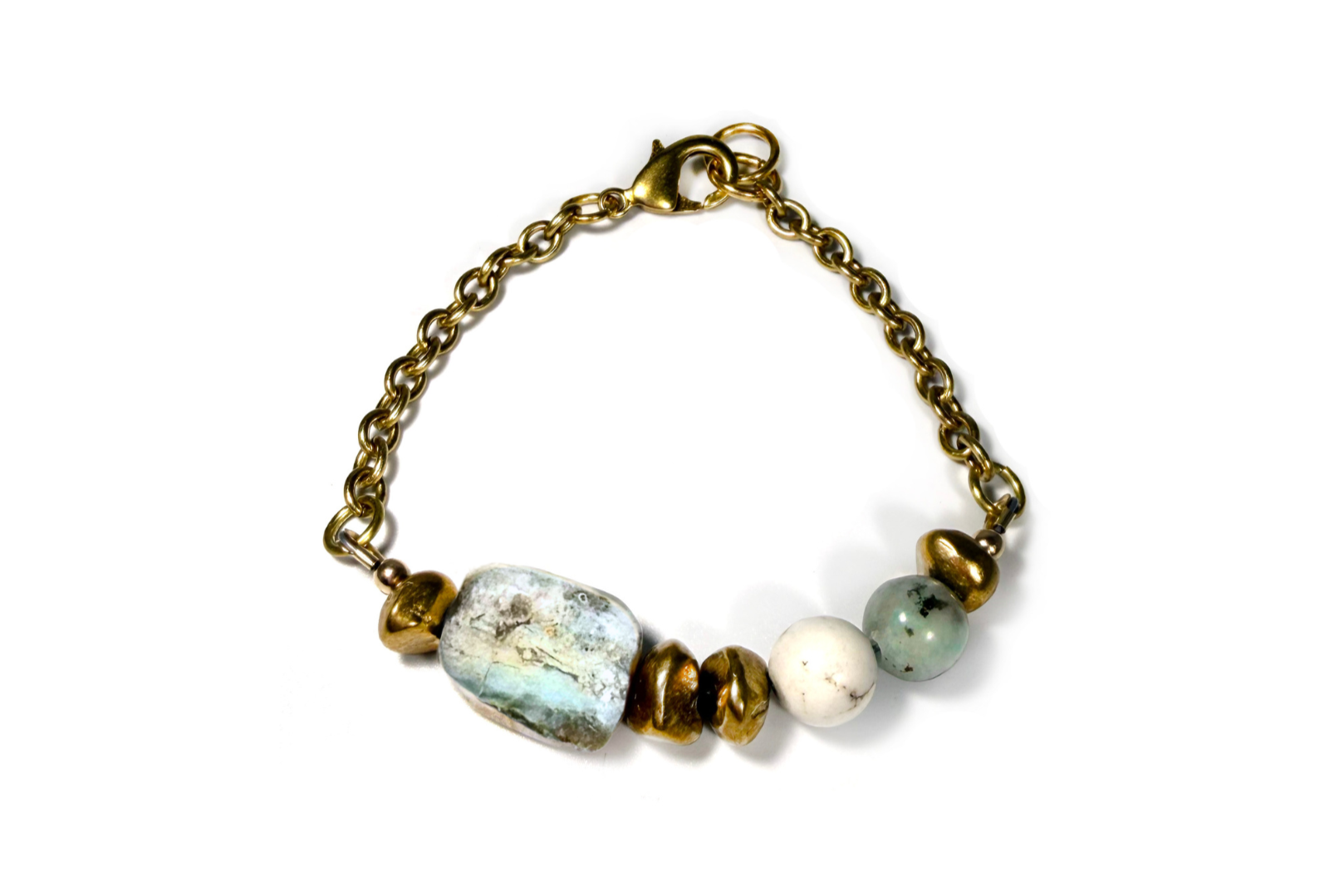 REMIX: MERIDIAN PERUVIAN OPAL & KIWI JASPER BRACELET
