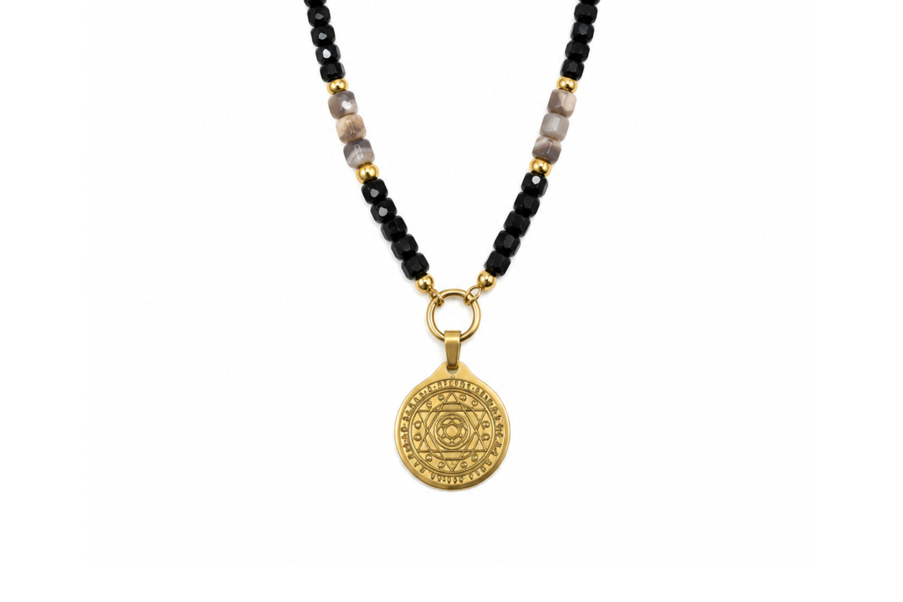 SPINEL & BOTSWANA AGATE | ALL KNOWING NECKLACE