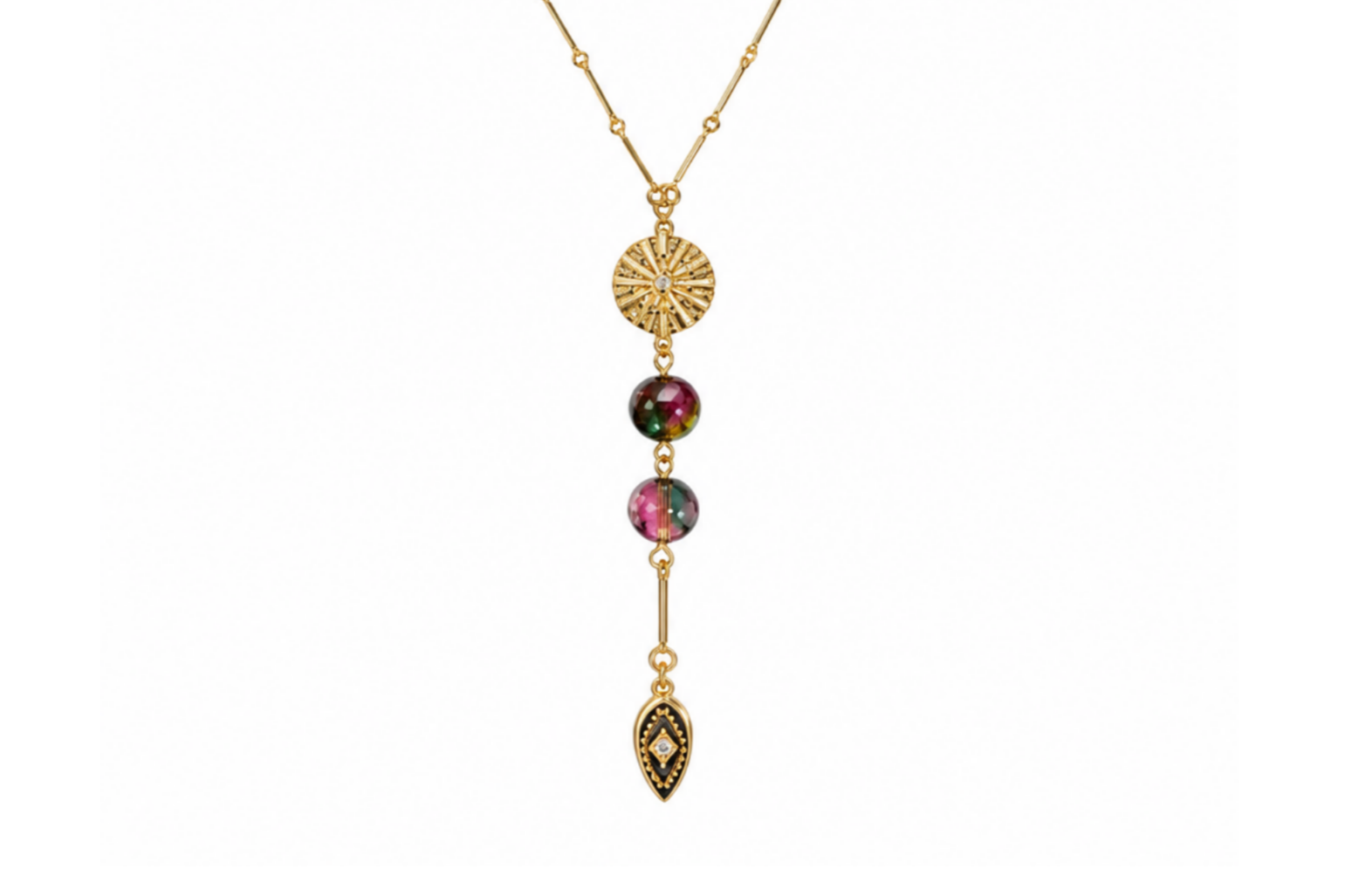 RAINBOW TIGER'S EYE Y NECKLACE