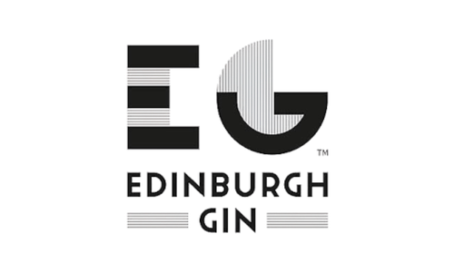Edinburgh Gin logo with stylized 'EG' and text.