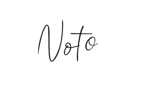 Signature that reads 'Noto' written in black ink on a white background.