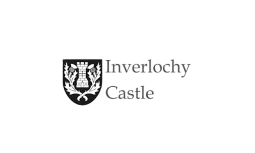 Logo of Inverlochy Castle featuring a crest and the name in dark text.