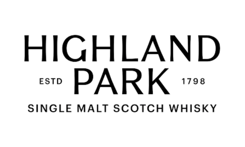 Highland park logo. Black font on white