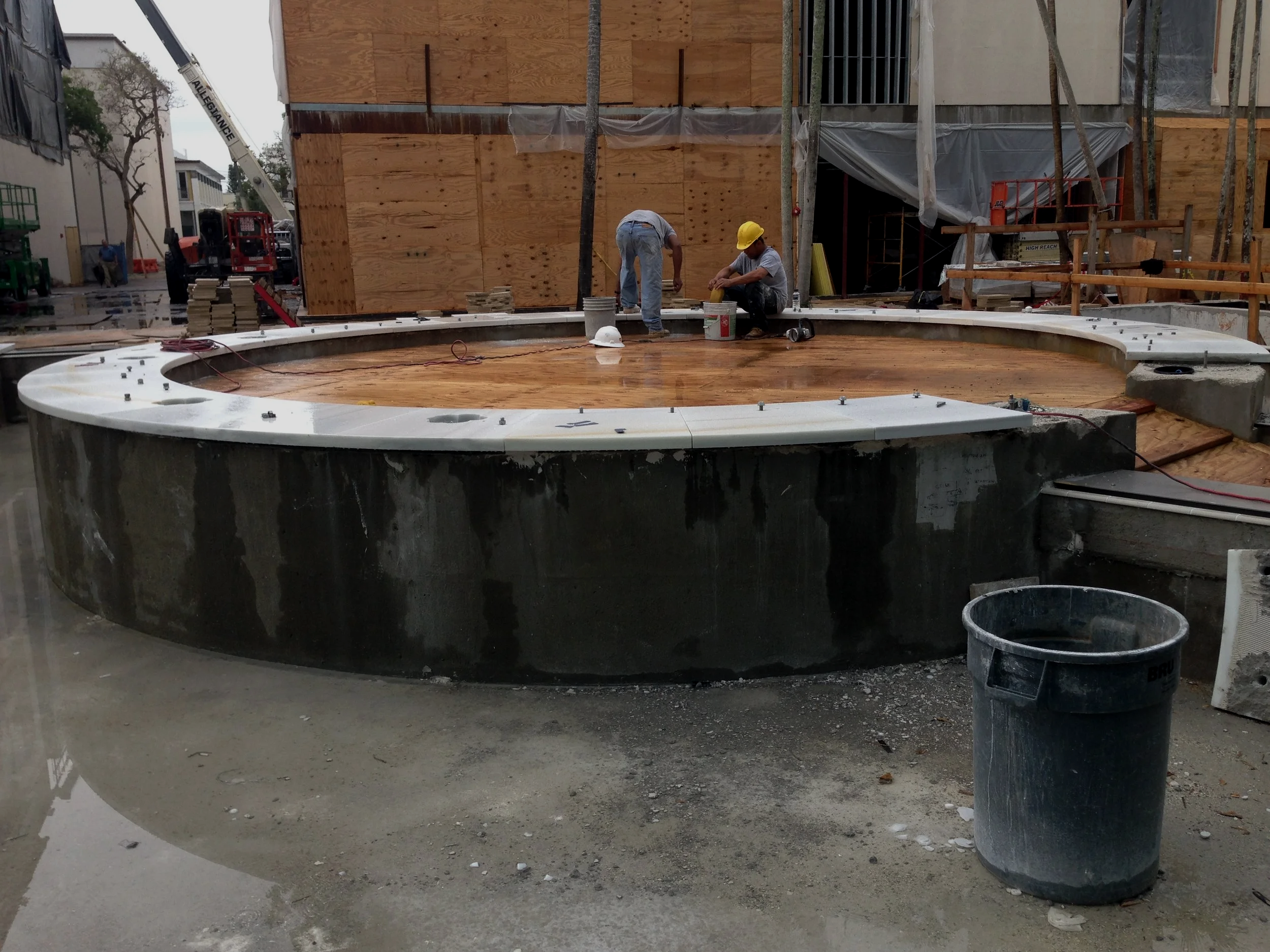  “The concrete plinth—engineered to anchor the dome securely and meet South Florida’s structural codes—is being installed as the first step in preparing the site for permanent placement.” 