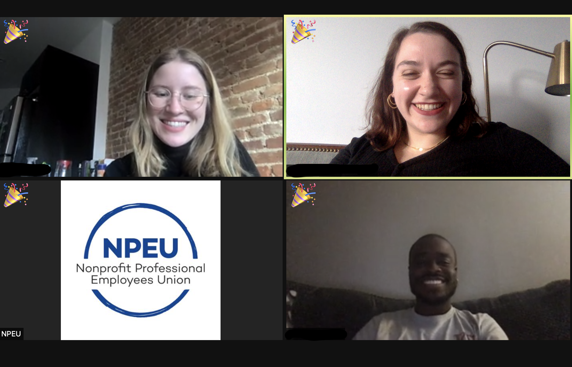 NPEU Members at J Street Ratify First Contract