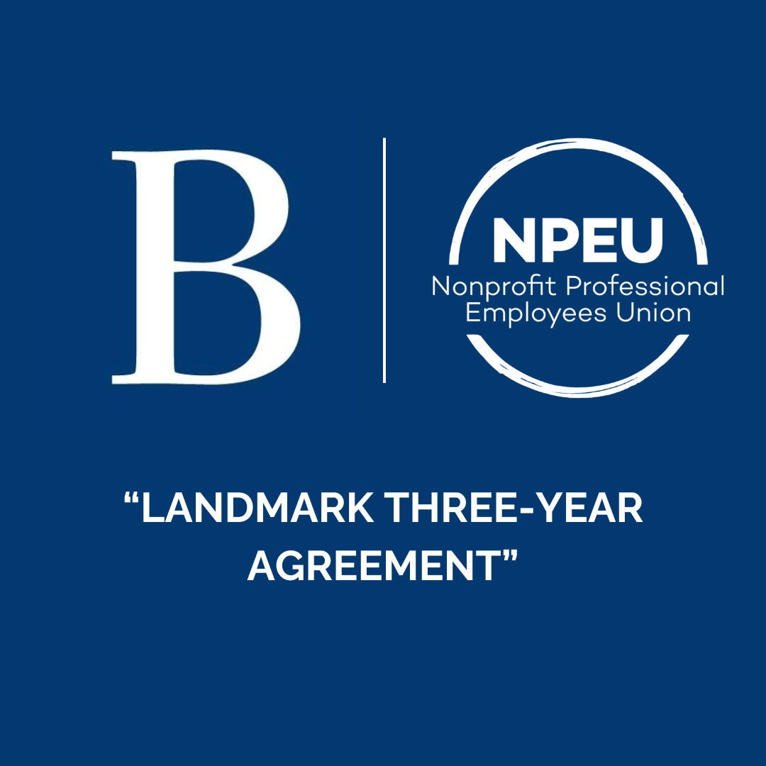 The Brookings Institution and Brookings United Staff Union Reach Landmark Three-Year Agreement