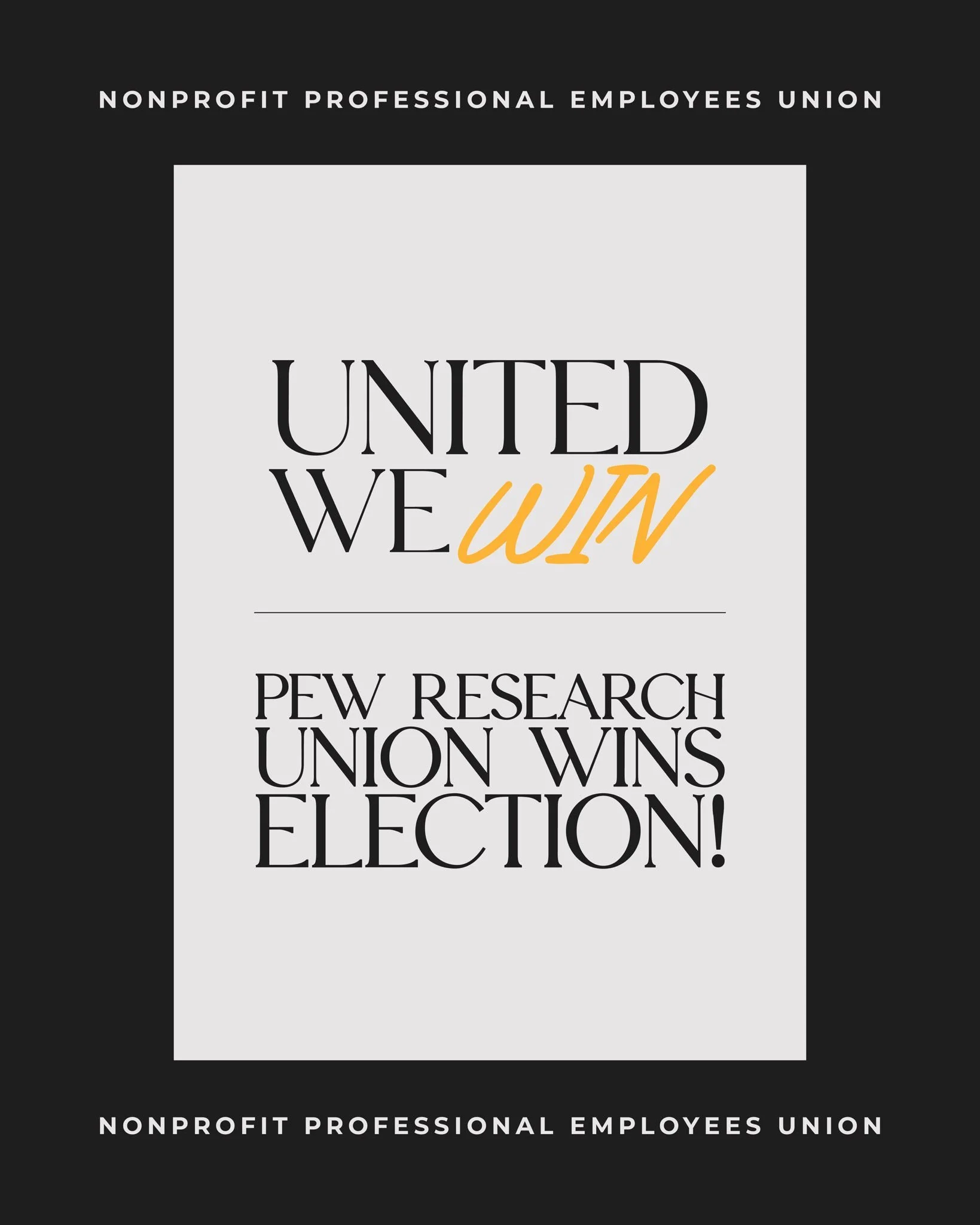 Pew Research Union Wins Union Election
