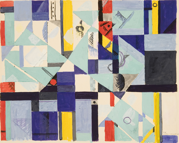 Albert Swinden: # Rhythmic Geometry # November 18 – December 30, 2011 &lt;alt: Abstract shapes in blue, red, black, yellow&lt;/&gt;