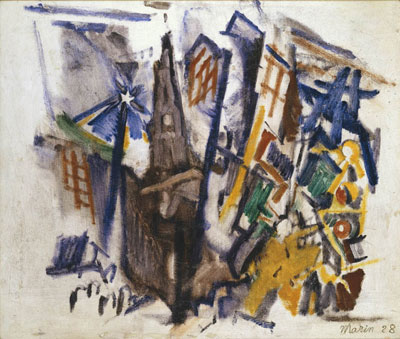 Inaugural Exhibition: # American Paintings, 1820-1930 # November – December 2004 &lt;alt: Abstract cityscape&lt;/&gt;