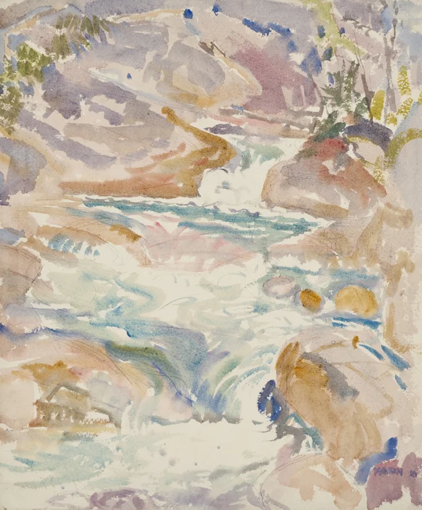 Watercolor brook - slightly abstracted